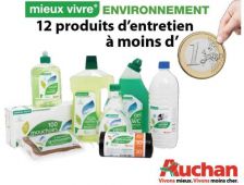 Auchan propose des produits d\'entretien écologiques à moins de 1€