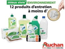 Auchan lance 12 produits d'entretien écologiques à moins de 1 euro