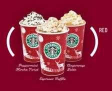 Starbucks fête Noël en rouge avec (RED)